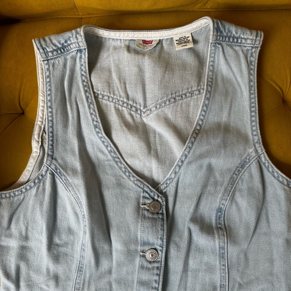 Levi's Light Blue Denim Button-Up dress